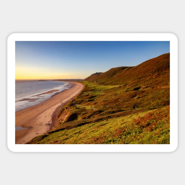 Rhossili Bay Sticker by dasantillo